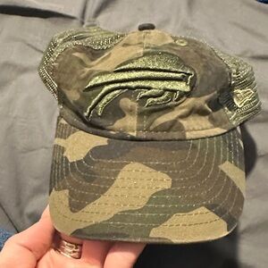 Camo Trucker Hat with Embroidered Logo